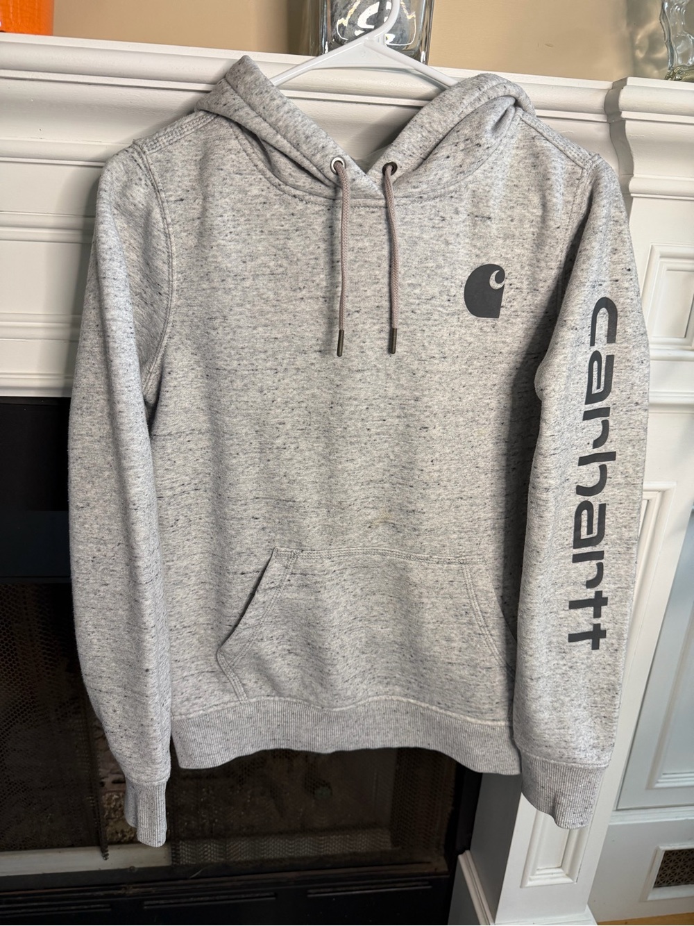 Carhartt Heather Gray Logo Pullover Hoodie